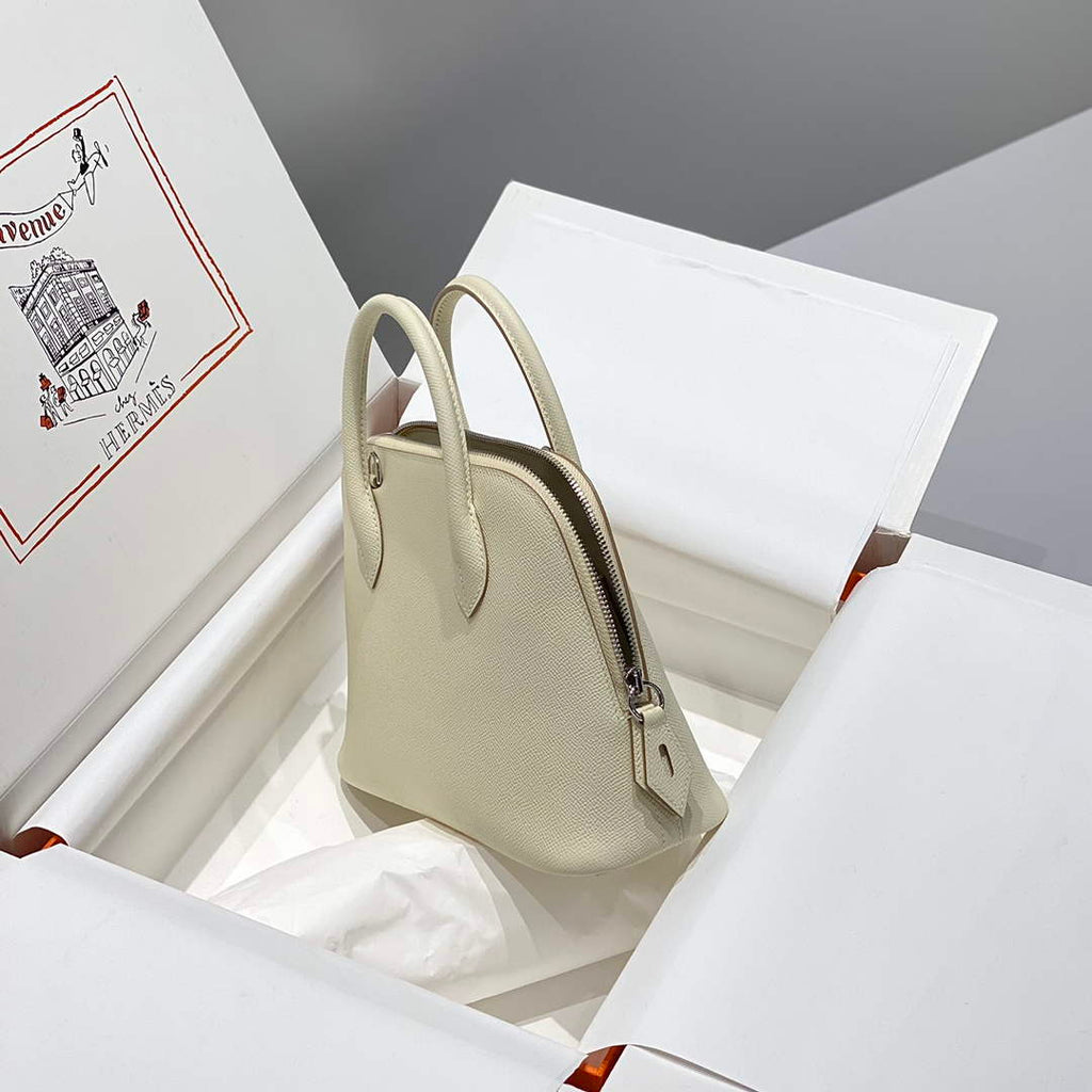 Hermes Bolide 1923 Bag 25 in Beige Epsom Calfskin Silver Hardware - Default Title - View 8