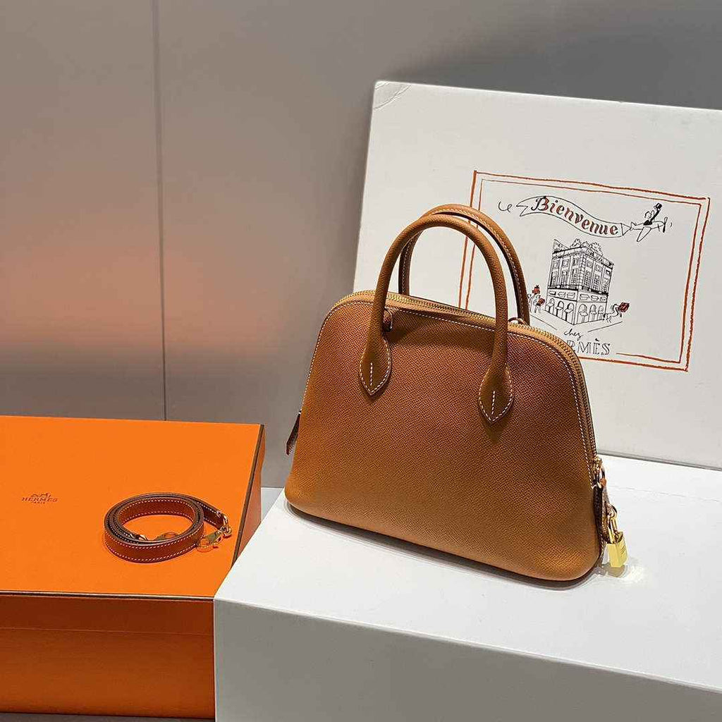 Hermes Bolide 1923 Bag 25 in Brown Epsom Calfskin Gold Hardware - Default Title - View 3