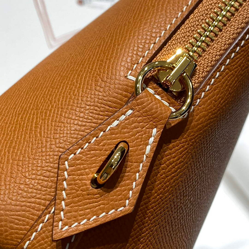 Hermes Bolide 1923 Bag 25 in Brown Epsom Calfskin Gold Hardware - Default Title - View 9
