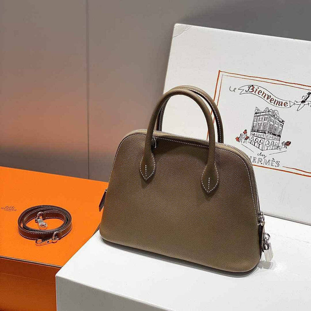 Hermes Bolide 1923 Bag 25 in Dark Gray Epsom Calfskin Silver Hardware - Default Title - View 3