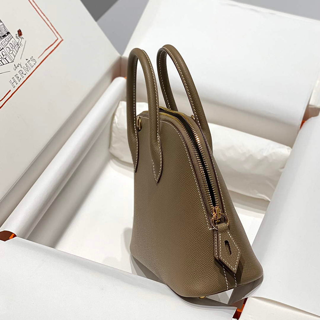 Hermes Bolide 1923 Bag 25 in Dark Gray Epsom Calfskin Gold Hardware - Default Title - View 4