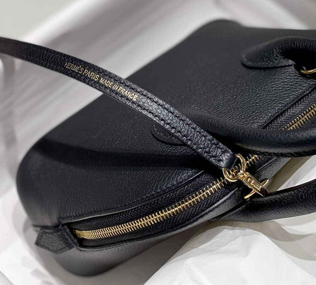 Hermes Bolide 1923 Mini Bag in Black Evercolor Calfskin Gold Hardware - Default Title - View 5