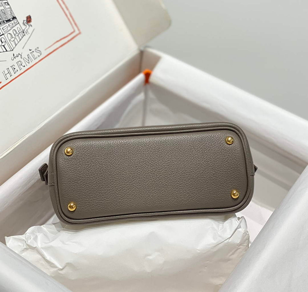 Hermes Bolide 1923 Mini Bag in Gray Evercolor Calfskin Gold Hardware - Default Title - View 4