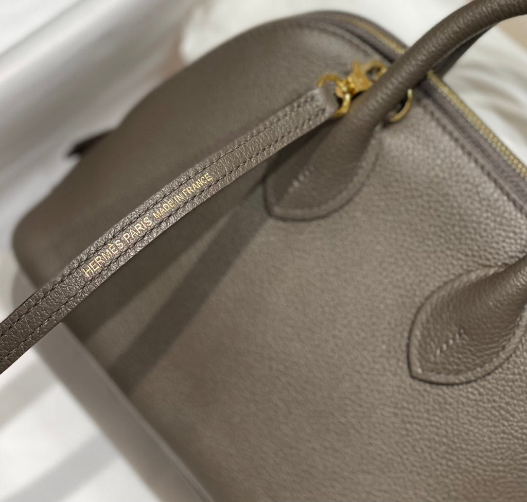 Hermes Bolide 1923 Mini Bag in Gray Evercolor Calfskin Gold Hardware - Default Title - View 7