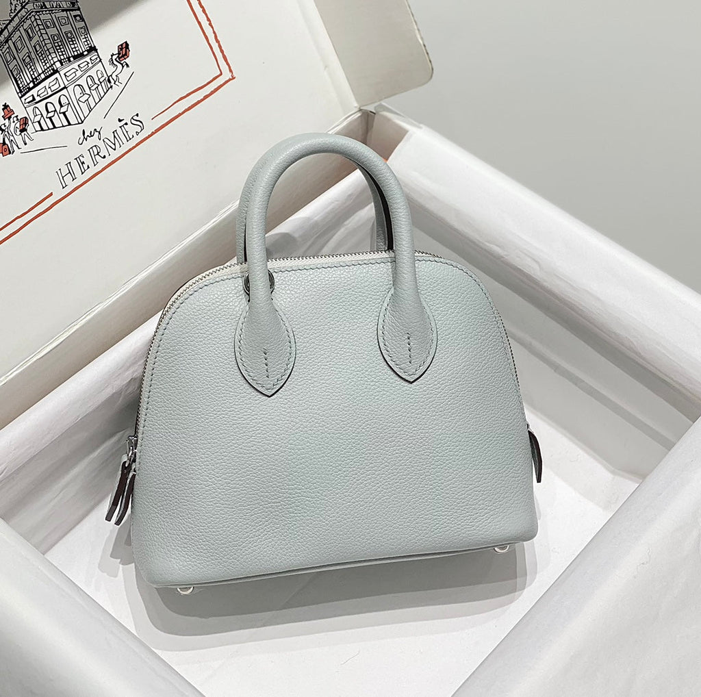 Hermes Bolide 1923 Mini Bag in Blue Evercolor Calfskin Silver Hardware - Default Title - View 2