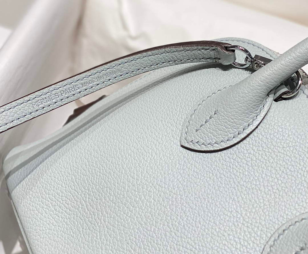 Hermes Bolide 1923 Mini Bag in Blue Evercolor Calfskin Silver Hardware - Default Title - View 5