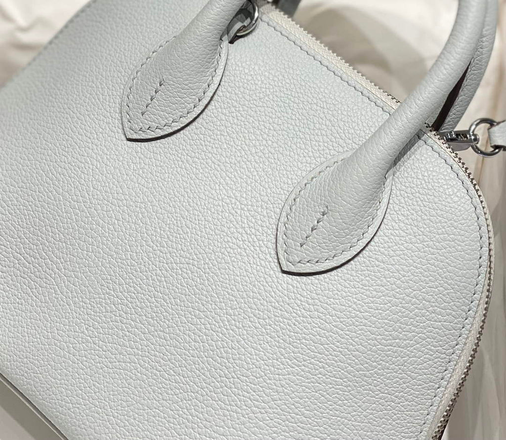 Hermes Bolide 1923 Mini Bag in Blue Evercolor Calfskin Silver Hardware - Default Title - View 6