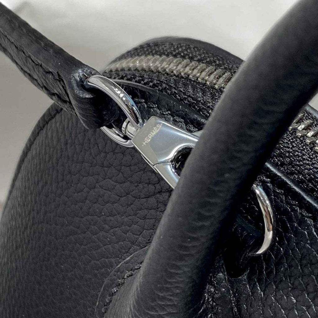 Hermes Bolide 1923 Mini Bag in Black Evercolor Calfskin Silver Hardware - Default Title - View 5