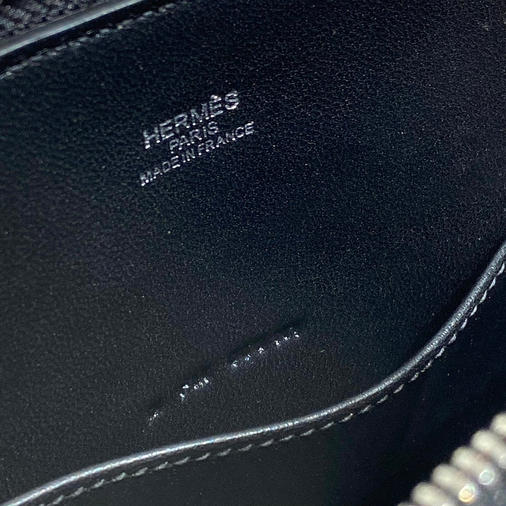 Hermes Bolide 1923 Mini Bag in Black Evercolor Calfskin Silver Hardware - Default Title - View 7