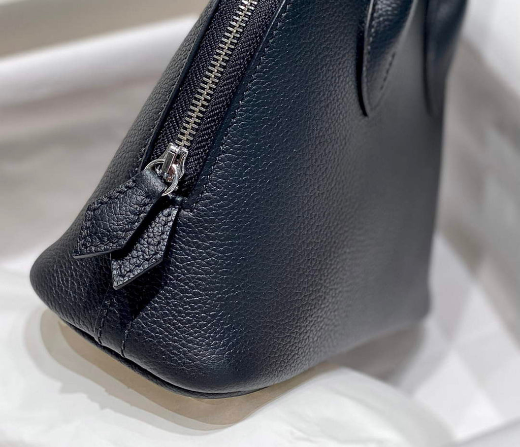 Hermes Bolide 1923 Mini Bag in Black Evercolor Calfskin Silver Hardware - Default Title - View 8