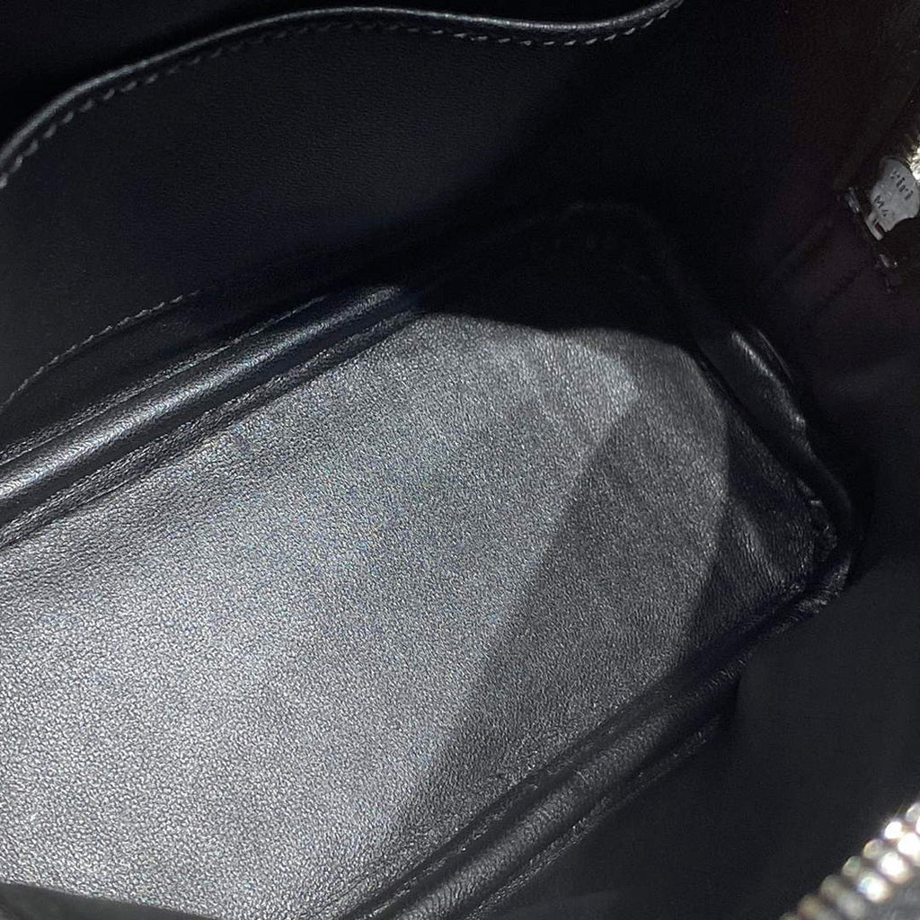 Hermes Bolide 1923 Mini Bag in Black Evercolor Calfskin Silver Hardware - Default Title - View 9
