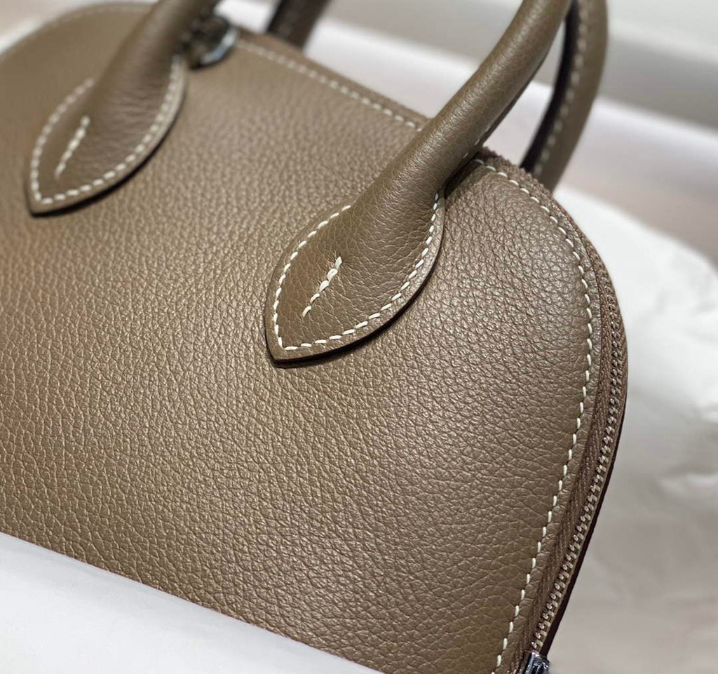 Hermes Bolide 1923 Mini Bag in Gray Evercolor Calfskin Silver Hardware - Default Title - View 5
