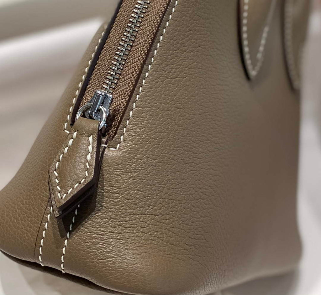 Hermes Bolide 1923 Mini Bag in Gray Evercolor Calfskin Silver Hardware - Default Title - View 7