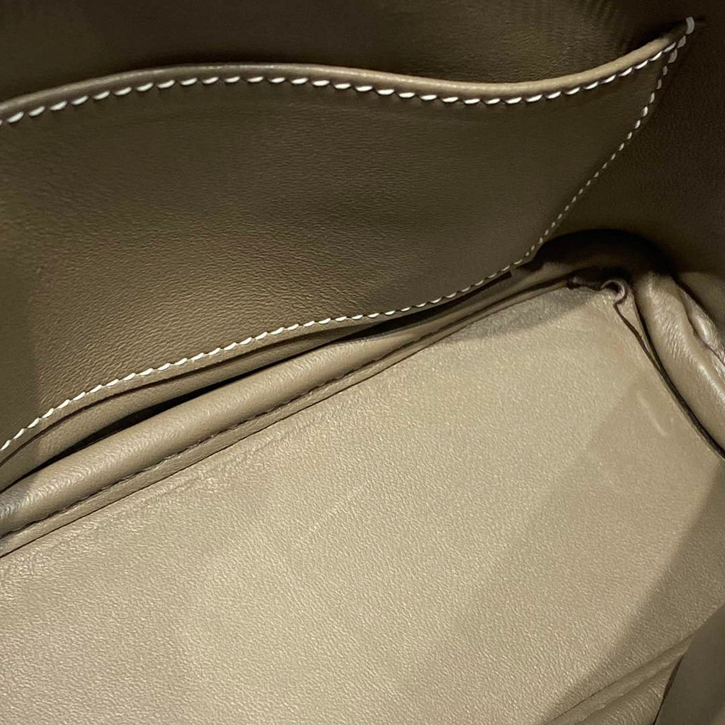 Hermes Bolide 1923 Mini Bag in Gray Evercolor Calfskin Silver Hardware - Default Title - View 9