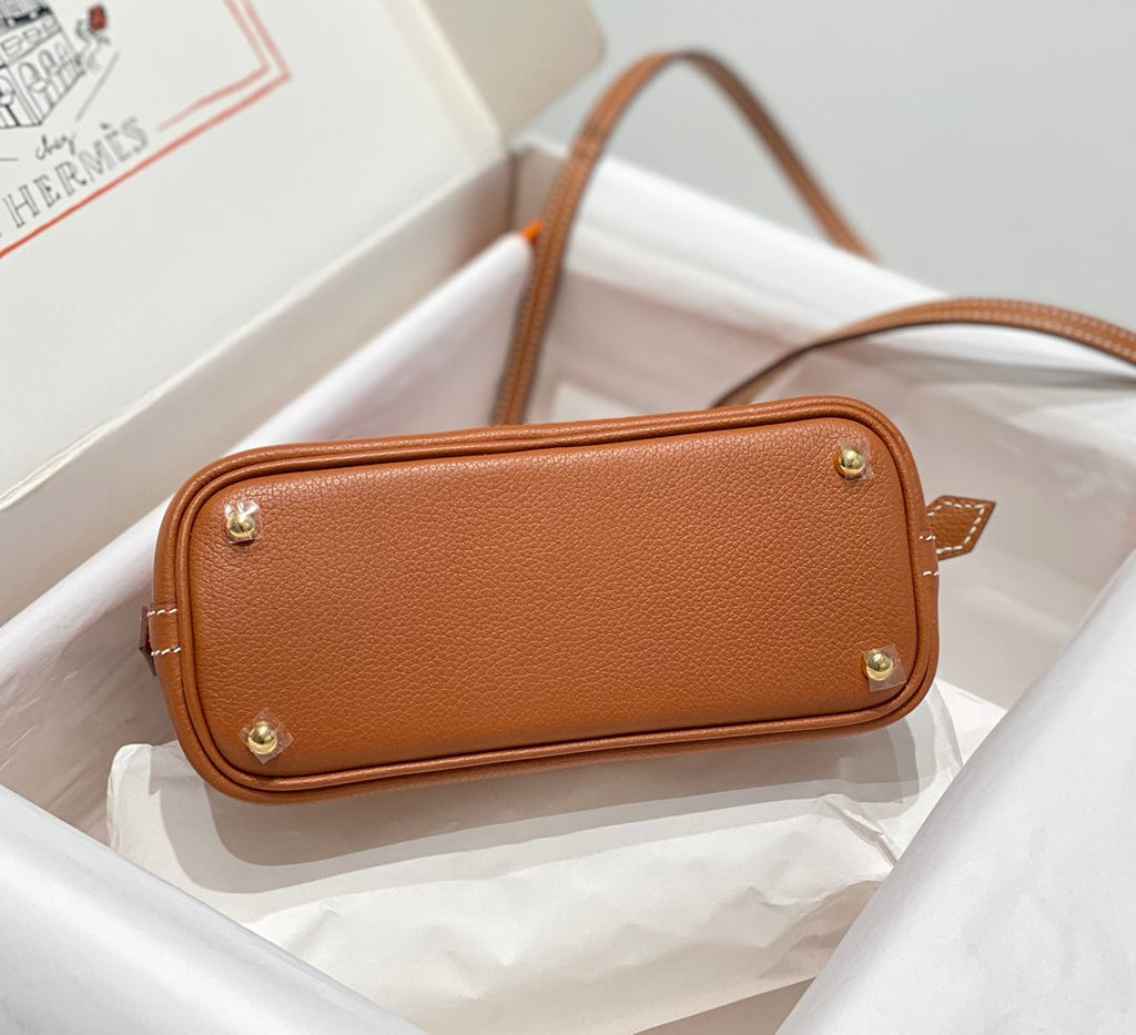 Hermes Bolide 1923 Mini Bag in Brown Evercolor Calfskin Gold Hardware - Default Title - View 4