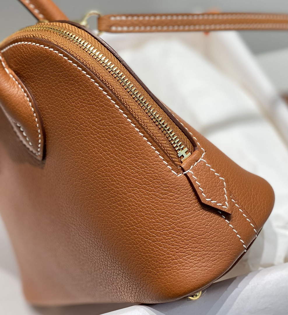 Hermes Bolide 1923 Mini Bag in Brown Evercolor Calfskin Gold Hardware - Default Title - View 6