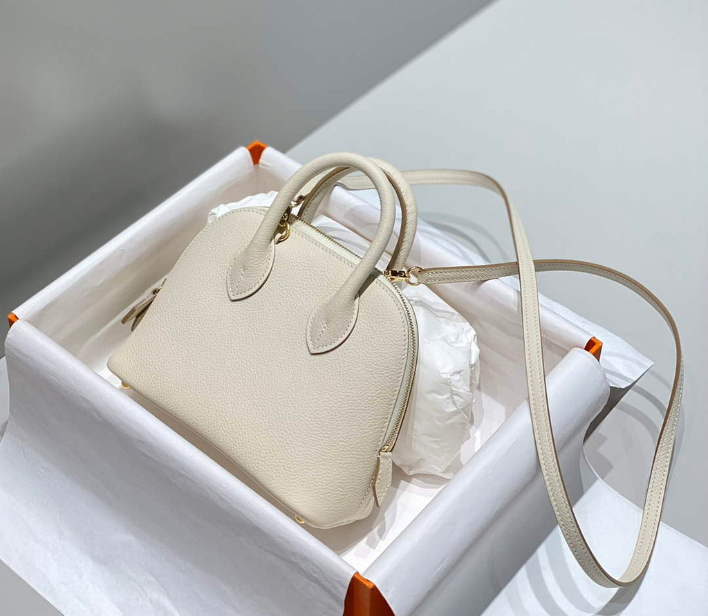 Hermes Bolide 1923 Mini Bag in Beige Evercolor Calfskin Gold Hardware - Default Title - View 2