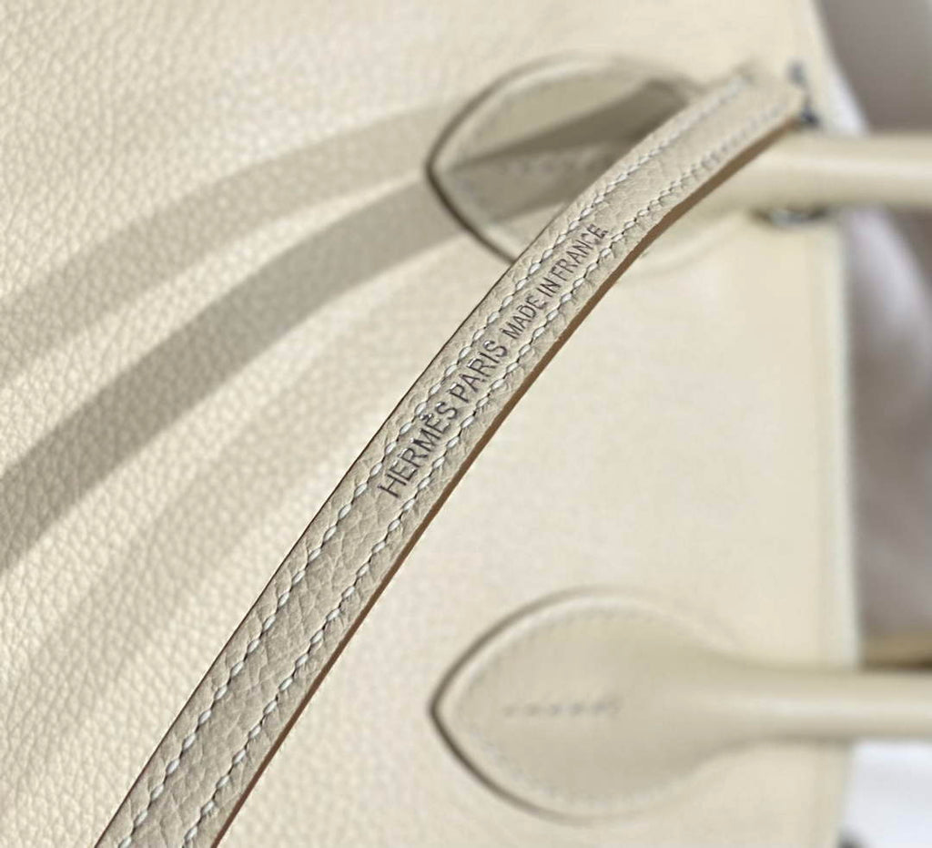 Hermes Bolide 1923 Mini Bag in Beige Evercolor Calfskin Silver Hardware - Default Title - View 5