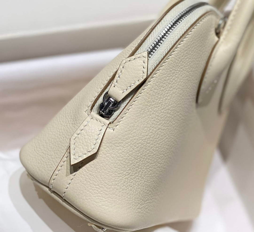 Hermes Bolide 1923 Mini Bag in Beige Evercolor Calfskin Silver Hardware - Default Title - View 8