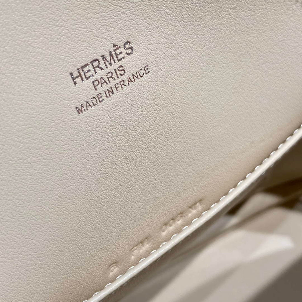 Hermes Bolide 1923 Mini Bag in Beige Evercolor Calfskin Silver Hardware - Default Title - View 9