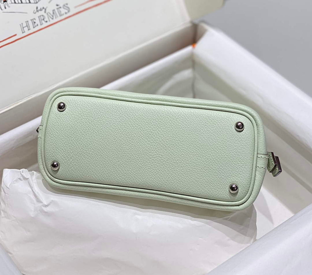 Hermes Bolide 1923 Mini Bag in Green Evercolor Calfskin Silver Hardware - Default Title - View 4