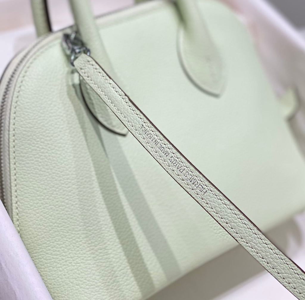 Hermes Bolide 1923 Mini Bag in Green Evercolor Calfskin Silver Hardware - Default Title - View 5