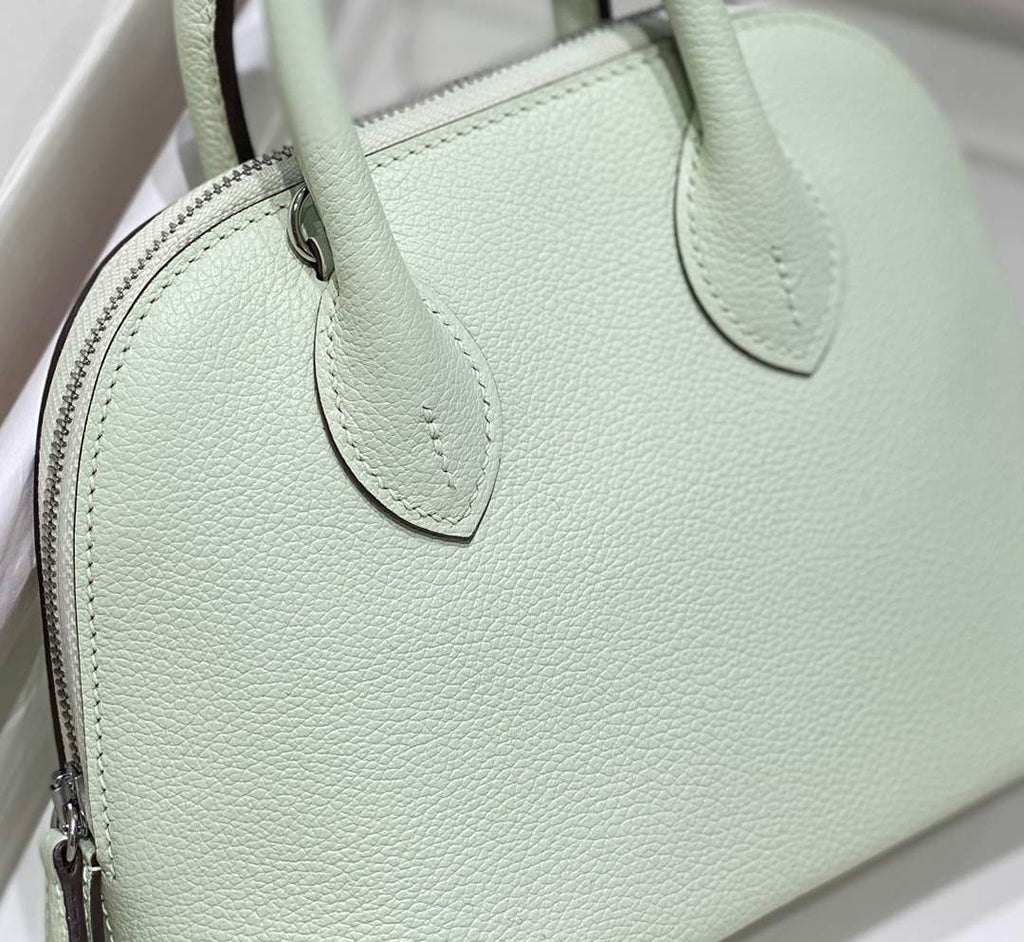 Hermes Bolide 1923 Mini Bag in Green Evercolor Calfskin Silver Hardware - Default Title - View 6