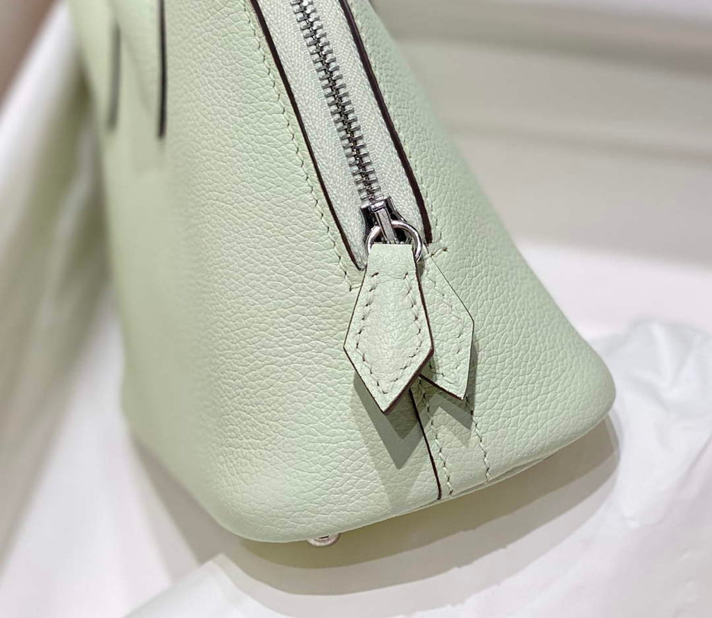 Hermes Bolide 1923 Mini Bag in Green Evercolor Calfskin Silver Hardware - Default Title - View 7