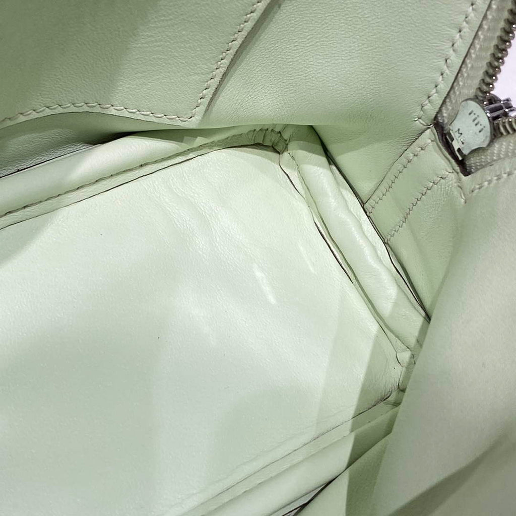 Hermes Bolide 1923 Mini Bag in Green Evercolor Calfskin Silver Hardware - Default Title - View 9