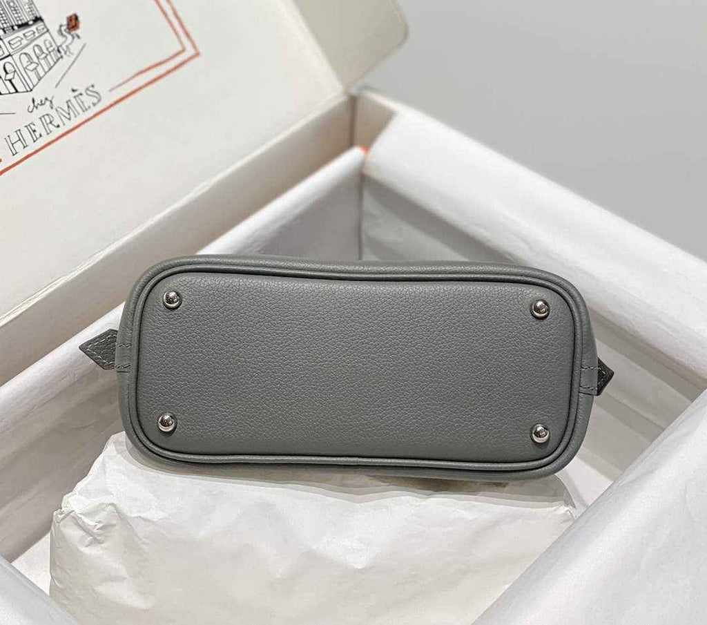Hermes Bolide 1923 Mini Bag in Gray Evercolor Calfskin Silver Hardware - Default Title - View 4