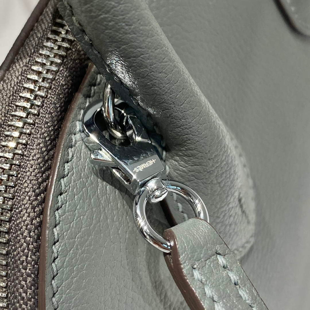 Hermes Bolide 1923 Mini Bag in Gray Evercolor Calfskin Silver Hardware - Default Title - View 5
