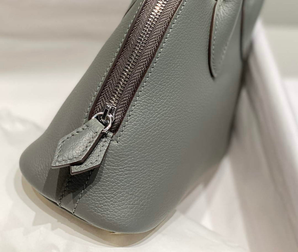 Hermes Bolide 1923 Mini Bag in Gray Evercolor Calfskin Silver Hardware - Default Title - View 7