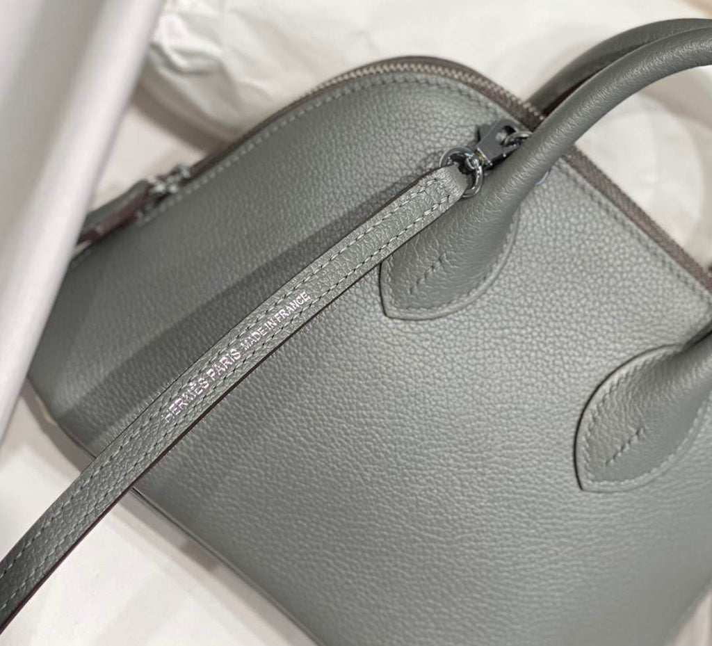 Hermes Bolide 1923 Mini Bag in Gray Evercolor Calfskin Silver Hardware - Default Title - View 8