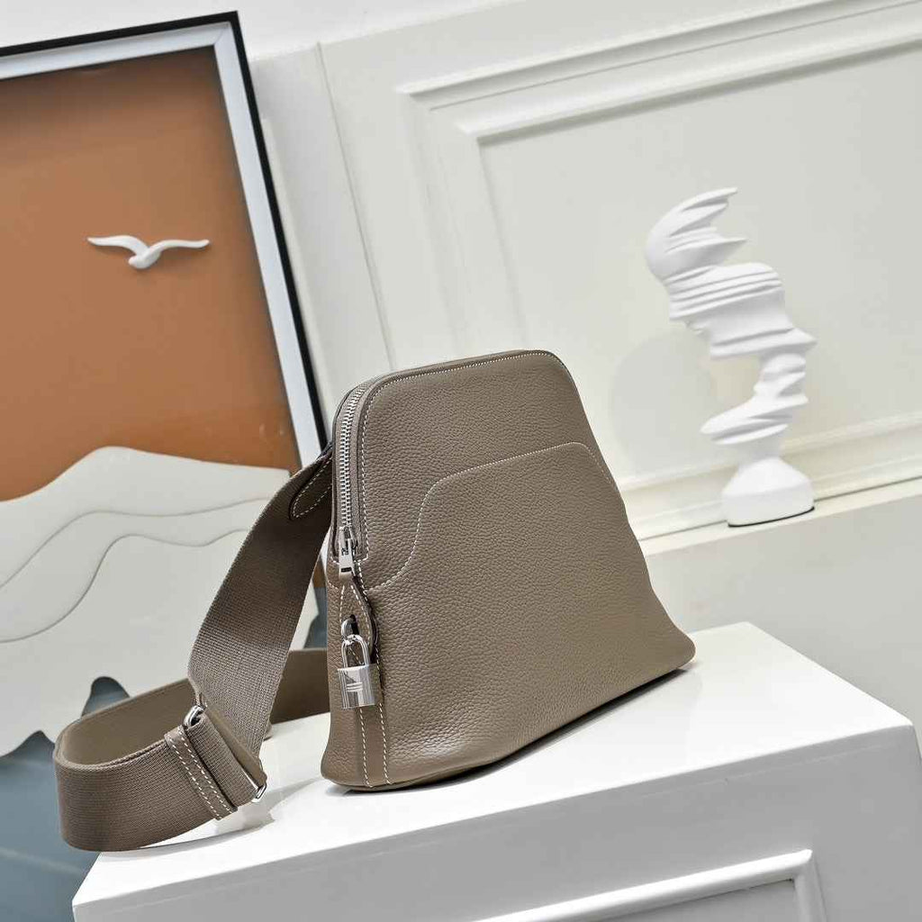 Hermes Bolide Messenger bag in Togo calfskin Light Gray - Default Title - View 2
