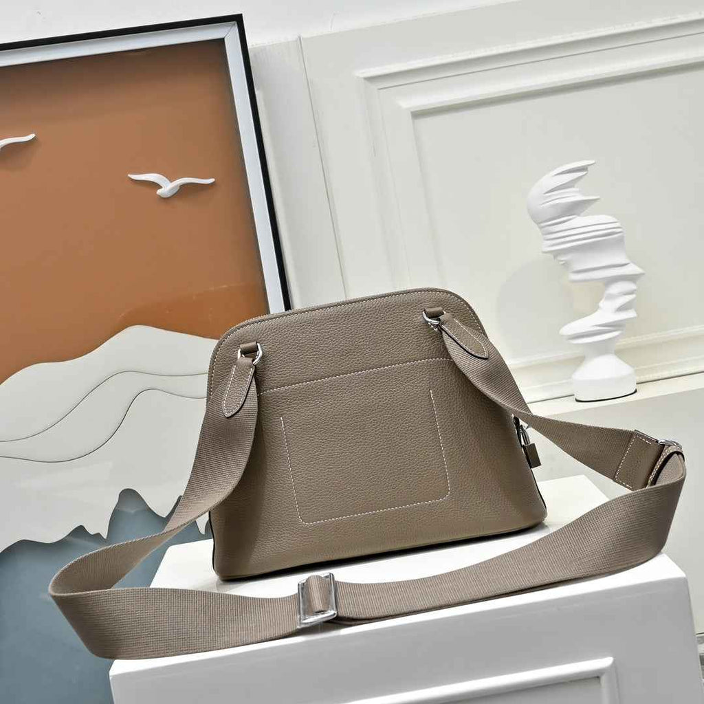 Hermes Bolide Messenger bag in Togo calfskin Light Gray - Default Title - View 3