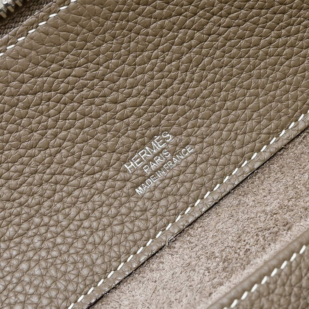 Hermes Bolide Messenger bag in Togo calfskin Light Gray - Default Title - View 8