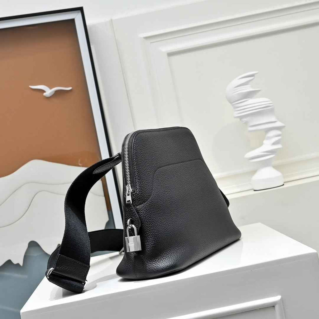 Hermes Bolide Messenger bag in Togo calfskin Black - Default Title - View 2
