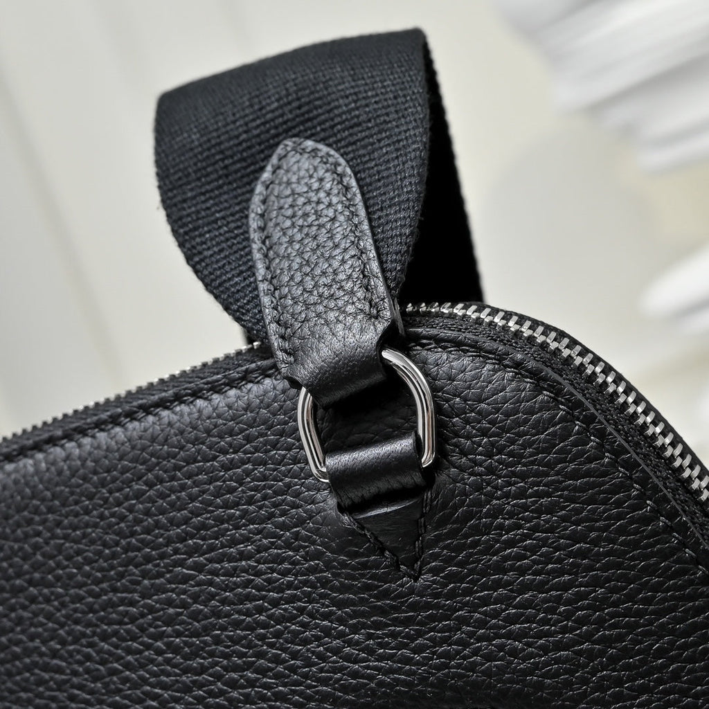 Hermes Bolide Messenger bag in Togo calfskin Black - Default Title - View 6