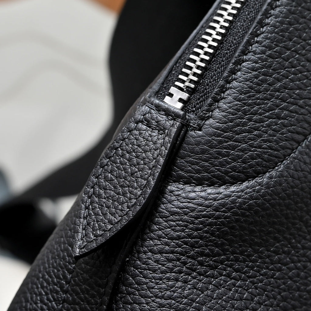 Hermes Bolide Messenger bag in Togo calfskin Black - Default Title - View 7