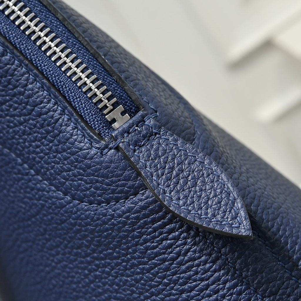 Hermes Bolide Messenger bag in Togo calfskin Blue - Default Title - View 7