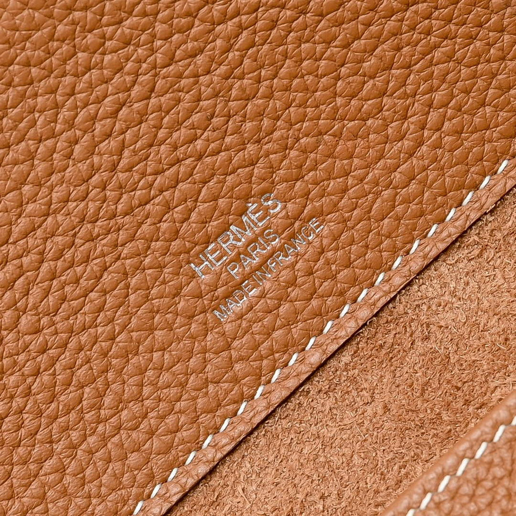 Hermes Bolide Messenger bag in Togo calfskin Brown - Default Title - View 8