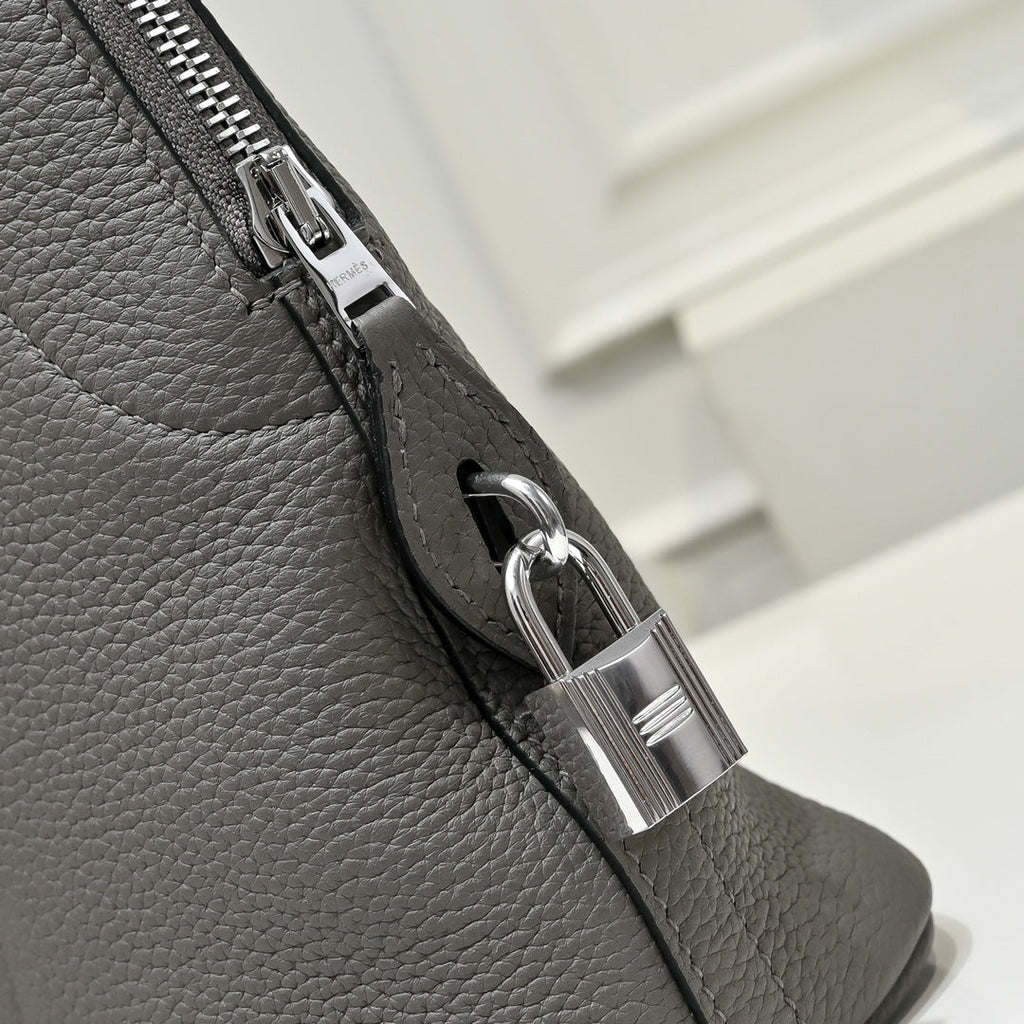 Hermes Bolide Messenger bag in Togo calfskin Gray - Default Title - View 5