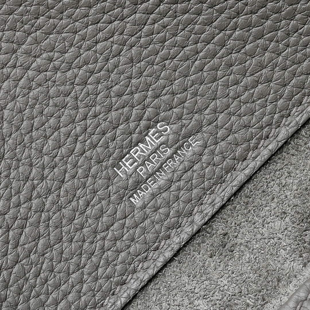 Hermes Bolide Messenger bag in Togo calfskin Gray - Default Title - View 8