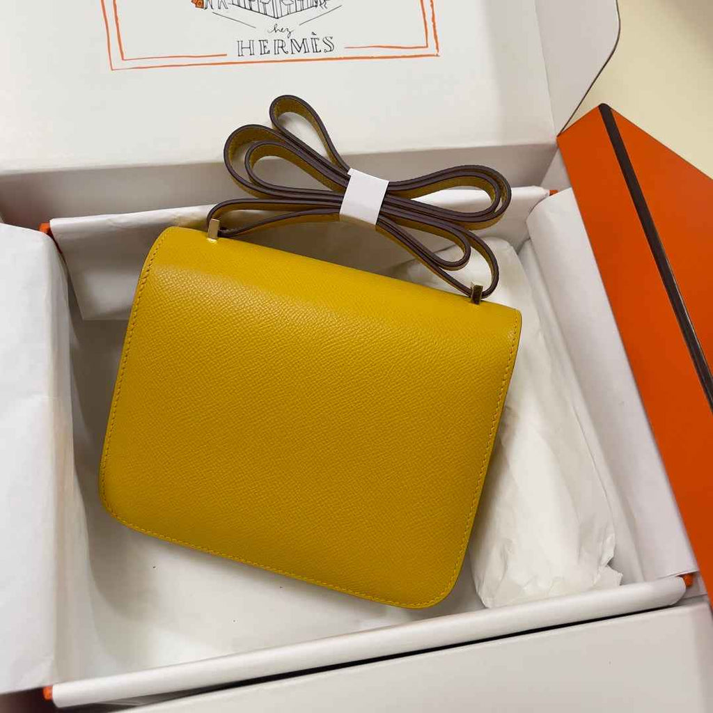 Hermes Constance Bag 19 Yellow Epsom Leather Gold H083919 - Default Title - View 4