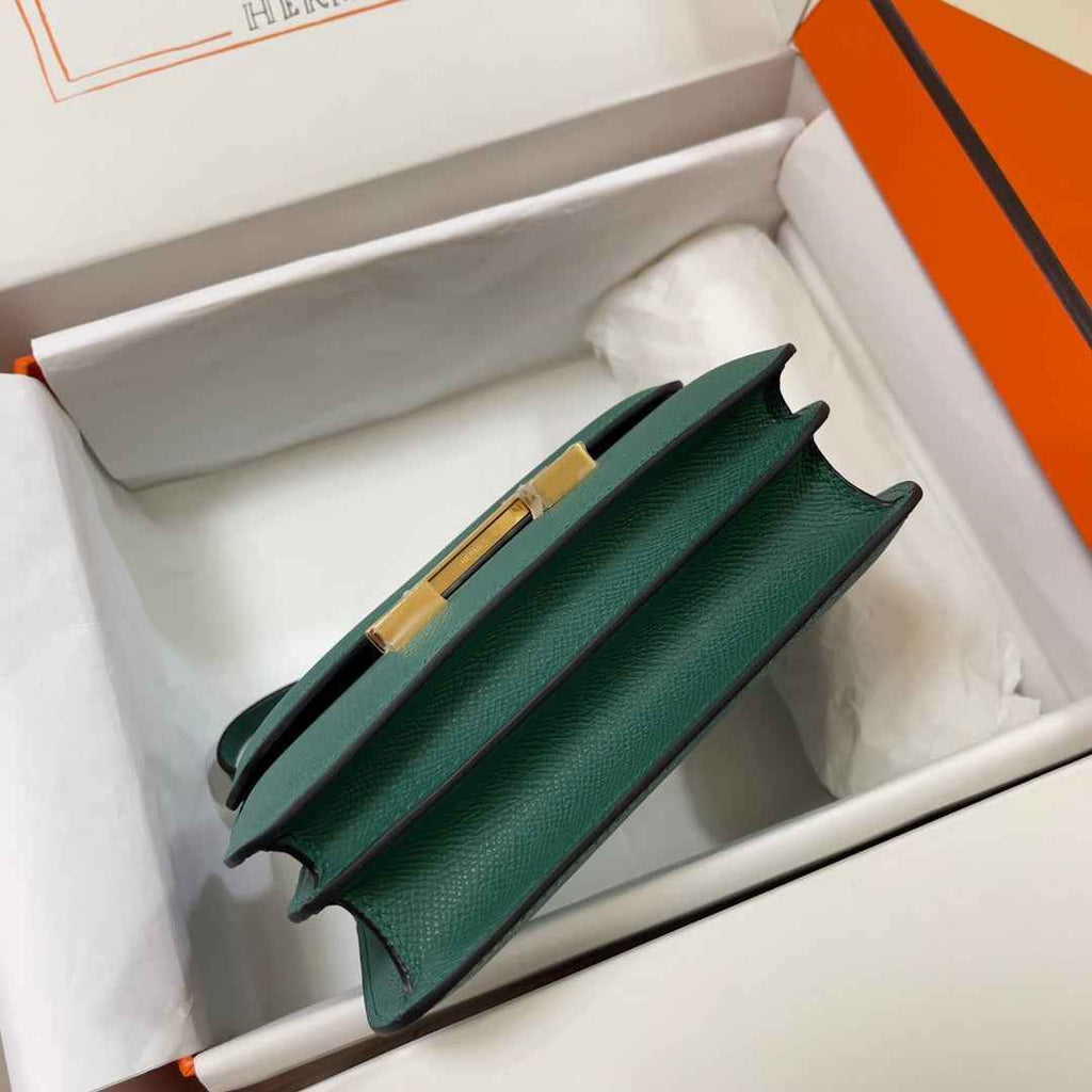 Hermes Constance Bag 19 Dark Green Epsom Leather Gold H083928 - Default Title - View 5