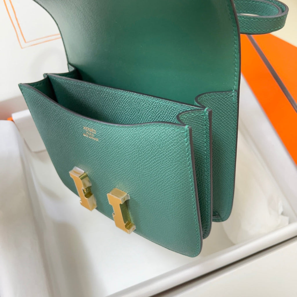 Hermes Constance Bag 19 Dark Green Epsom Leather Gold H083928 - Default Title - View 7