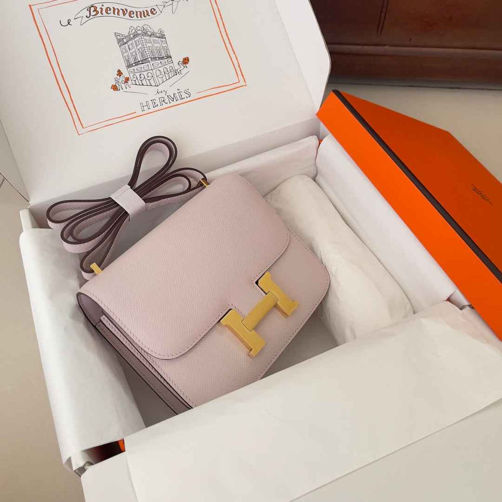 Hermes Constance Bag 19 Light Purple Epsom Leather Gold H083930 - Default Title - View 3