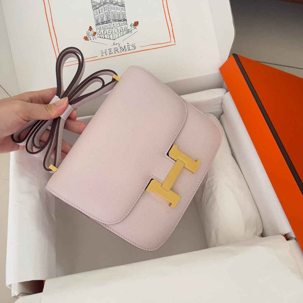 Hermes Constance Bag 19 Light Purple Epsom Leather Gold H083930 - Default Title - View 2