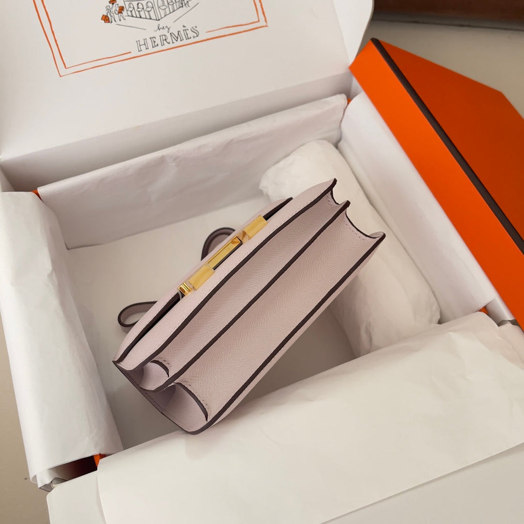 Hermes Constance Bag 19 Light Purple Epsom Leather Gold H083930 - Default Title - View 6