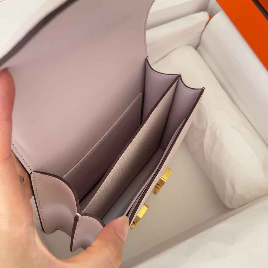Hermes Constance Bag 19 Light Purple Epsom Leather Gold H083930 - Default Title - View 4